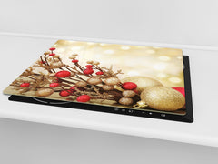 CUTTING BOARD and Cooktop Cover ;D20 Christmas Series: Golden christmas decoration