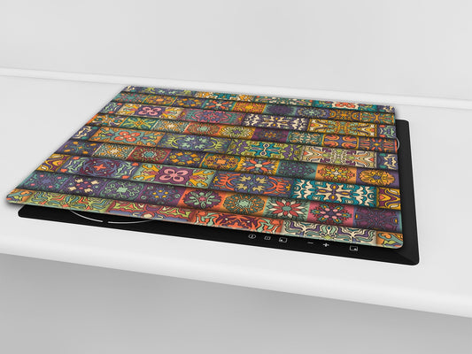 Chopping Board - Induction Cooktop Cover D14 Patterns and Mandalas Series: Tiles 3
