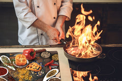 Glass Kitchen Board 60D03A: Root spices 2