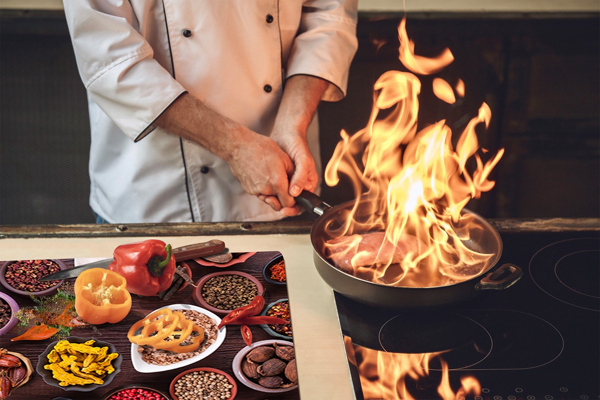 Glass Kitchen Board 60D03A: Spices. 5