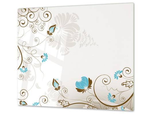 Glass Cutting Board and Worktop Saver D06 Flowers Series: Abstract art 9