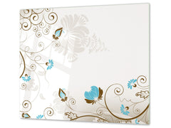 Glass Cutting Board and Worktop Saver D06 Flowers Series: Abstract art 9