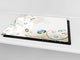 Schneidbrett aus Hartglas und schützende Arbeitsoberfläche D06 Flowers Series: Abstract Art 9