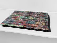 Chopping Board - Induction Cooktop Cover D14 Patterns and Mandalas Series: Moroccan 1
