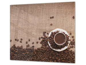 KITCHEN BOARD & Induction Cooktop Cover D05 Coffee Series: Coffee 139