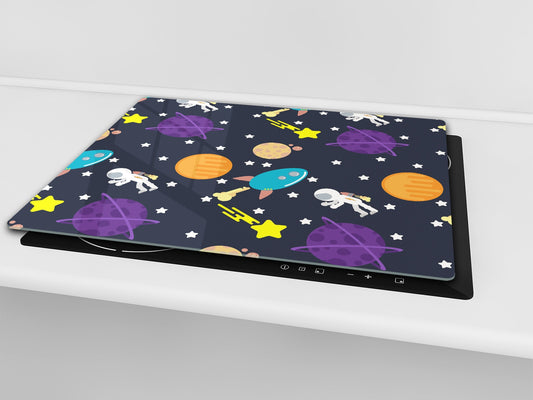 Tempered GLASS Cutting Board – Worktop saver  D15 Drawings Series: Cosmos 5