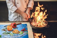 KITCHEN BOARD & Induction Cooktop Cover  D07 Fruits and vegetables: Lime 49