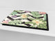 Mehrfunktional Hartglas Gehärtetes - Abdeckplatte für Induktionskochfeld - Schneideplatten;  Drawings Series: Flower 27