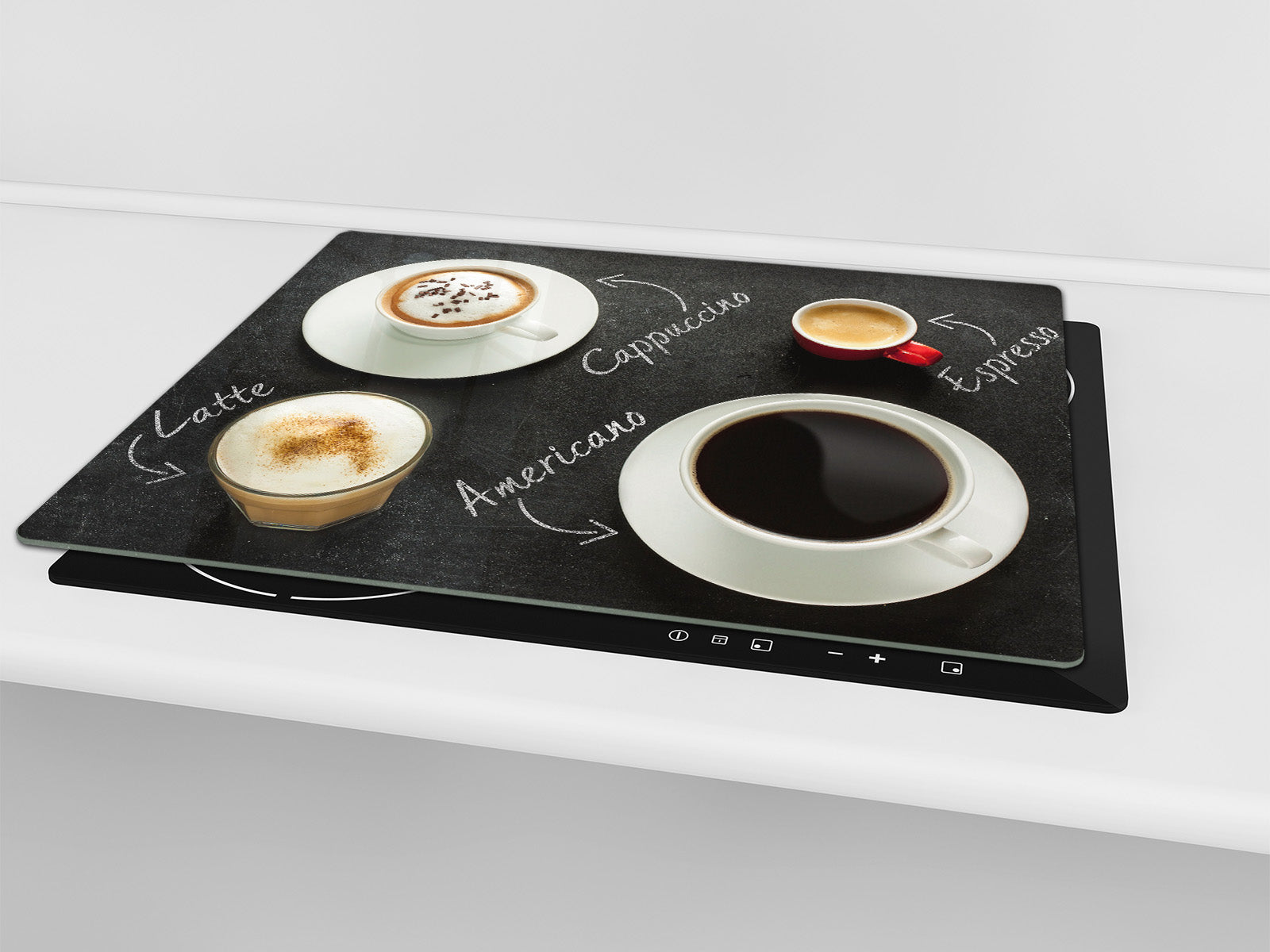 Glass Kitchen Board 60D07: Types of coffee 1