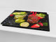 Tabla de cocina de vidrio templado - Tabla de corte de cristal resistente D07 Frutas y verduras: Frutas 20