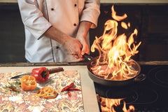 Chopping Board - Induction Cooktop Cover D14 Patterns and Mandalas Series: Moroccan 3