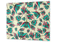 Mehrfunktional Hartglas Gehärtetes - Abdeckplatte für Induktionskochfeld - Schneideplatten;  Drawings Series: Stamped flowers