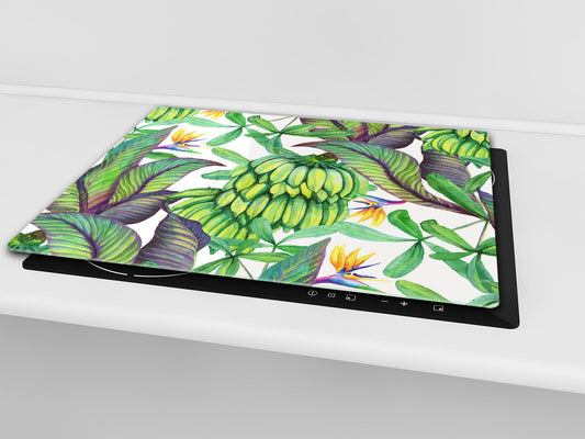 Tempered GLASS Cutting Board – Worktop saver  D15 Drawings Series: Leaves 34