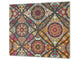 Küchenbrett aus Hartglas und Kochplattenabdeckung; D14 Patterns and Mandalas Series: Tiles 5