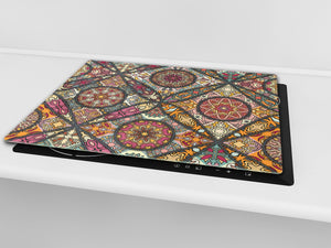 Chopping Board - Induction Cooktop Cover D14 Patterns and Mandalas Series: Tiles 5