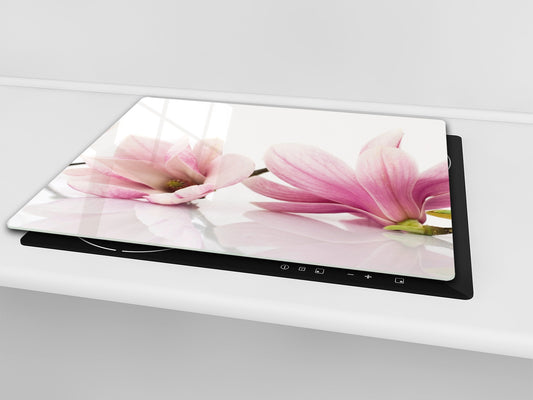 Glass Cutting Board and Worktop Saver D06 Flowers Series: Flower 1