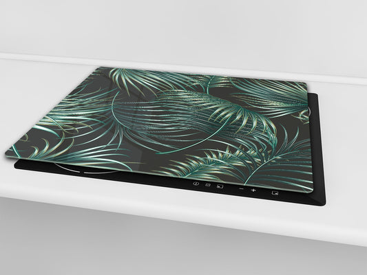 Chopping Board - Induction Cooktop Cover D14 Patterns and Mandalas Series: Ferns 3