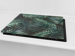 MOLTO GRANDE asse da cucina in VETRO temperato; Serie astratta DD14: Felci 3