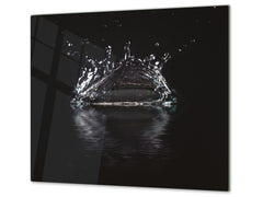 CUTTING BOARD and Cooktop Cover - Impact & Shatter Resistant Glass D02 Water Series: Water 2