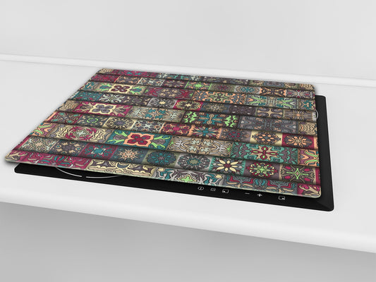 Chopping Board - Induction Cooktop Cover D14 Patterns and Mandalas Series: Mosaic 9