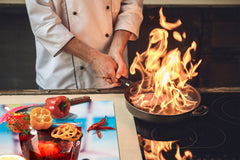 Couvre-plaques de cuisson en VERRE trempé; D07 Fruits et Légumes  Boire 3