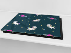 Tempered GLASS Cutting Board – Worktop saver  D15 Drawings Series: Cosmos 2