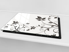 Glass Cutting Board and Worktop Saver D06 Flowers Series: Flower 5