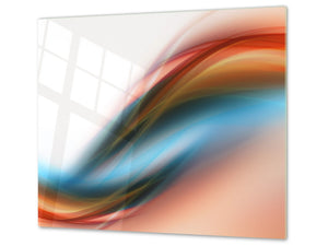 Tempered GLASS Cutting Board D01 Abstract Series: Spectral