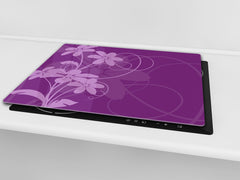 Glass Cutting Board and Worktop Saver D06 Flowers Series: Flower 2