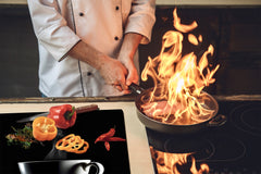 Tagliere in VETRO temperato – Proteggi-piano di lavoro e spianatoia; D05 Serie Caffè Caffè 2