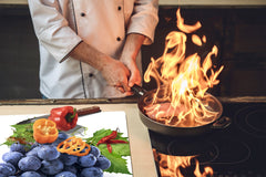 Arbeitsplattenschoner und Nudelbrett 60D02: Traube