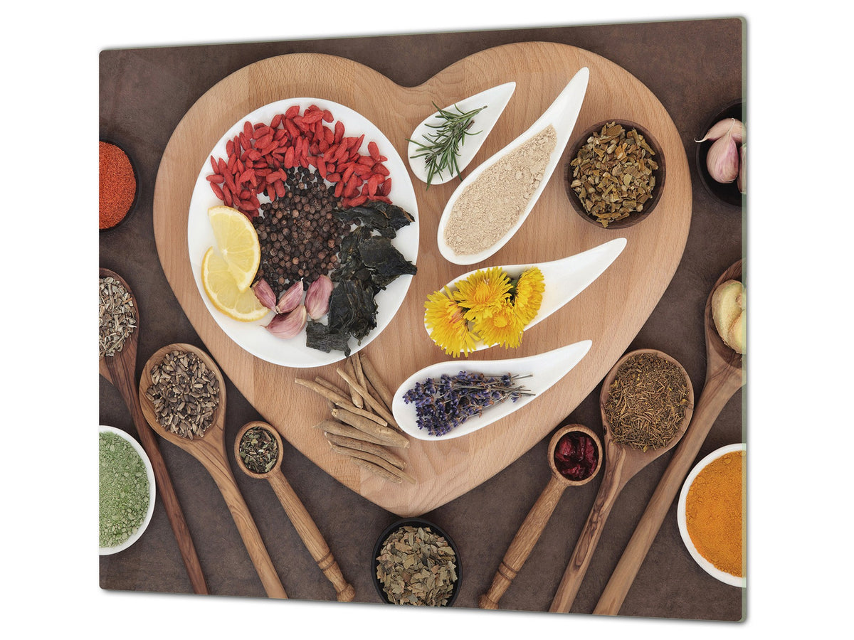 Glass Kitchen Board 60D03A: Heart of spices