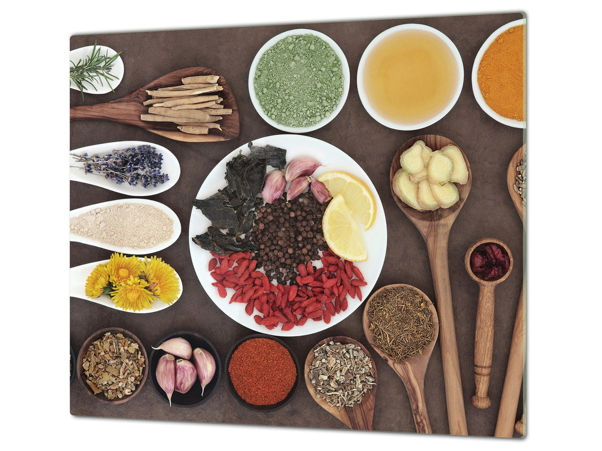 Glass Kitchen Board 60D03A: Mosaic with spices 4