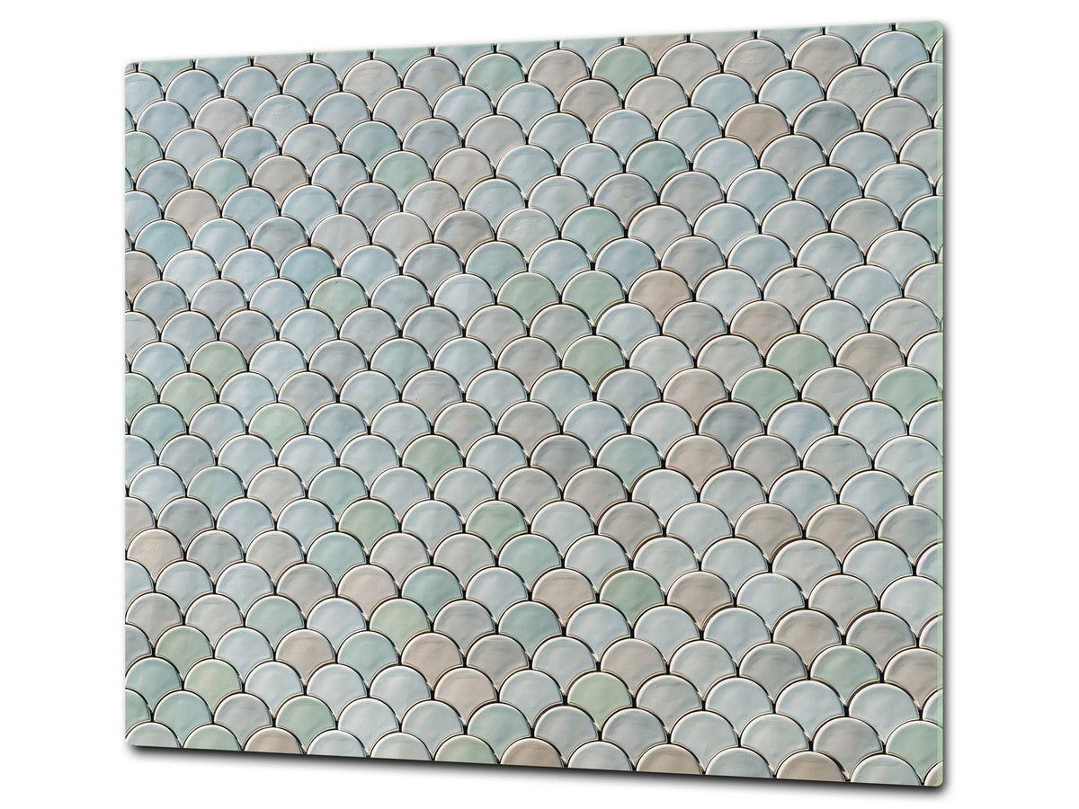 TEMPERED GLASS CHOPPING BOARD – Glass Cutting Board and Worktop Saver Textures and tiles 2 Series: Abstract fish scales
