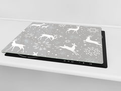 CUTTING BOARD and Cooktop Cover ;D20 Christmas Series: Christmas reindeer