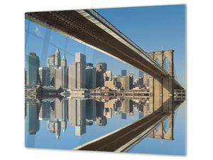 CUTTING BOARD and Cooktop Cover D11 Cities Series: bridge 1