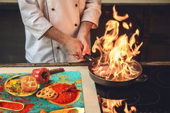 Glass Kitchen Board 60D03A: Curry 1