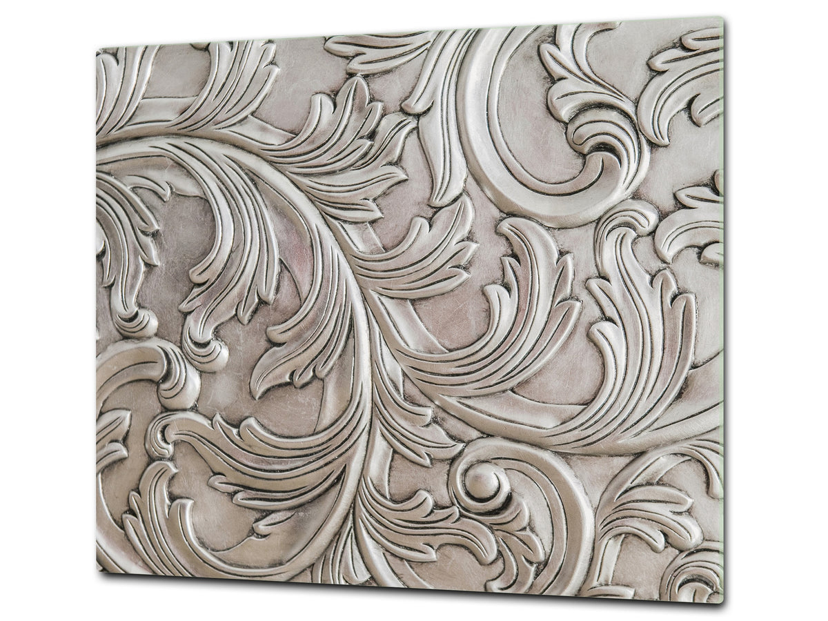 TEMPERED GLASS CHOPPING BOARD – Glass Cutting Board and Worktop Saver – Worktop protector; MEASURES: SINGLE: 60 x 52 cm (23,62” x 20,47”); DOUBLE: 30 x 52 cm (11,81” x 20,47”); D30 Decorative Surfaces Series: Luxury handcraft