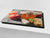 Tabla de cocina de vidrio templado - Tabla de corte de cristal resistente D07 Frutas y verduras: Miel