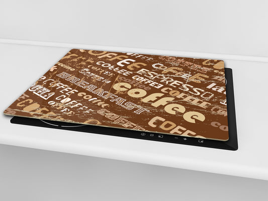 KITCHEN BOARD & Induction Cooktop Cover D05 Coffee Series: Coffee 132