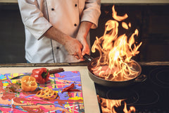 Glass Kitchen Board 60D20: Colorful spots 2