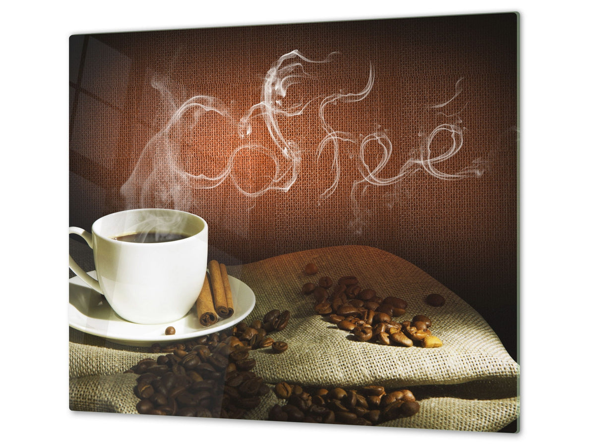 KITCHEN BOARD & Induction Cooktop Cover D05 Coffee Series: Coffee 128