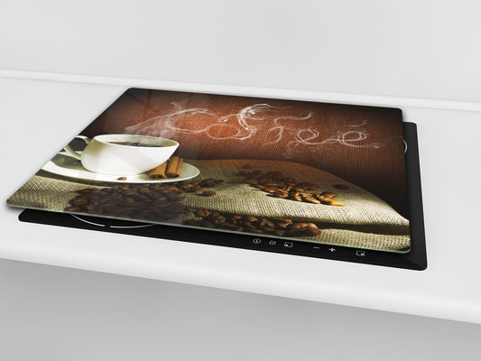 KITCHEN BOARD & Induction Cooktop Cover D05 Coffee Series: Coffee 128