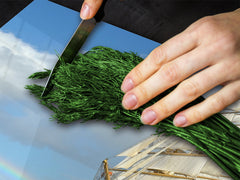 CUTTING BOARD and Cooktop Cover - Impact & Shatter Resistant Glass D02 Water Series: Ship 3