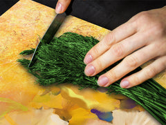 UNIQUE Tempered GLASS Kitchen Board 60D05A: Flowers 3