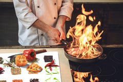 Glass Kitchen Board 60D03A: Mosaic with spices 5