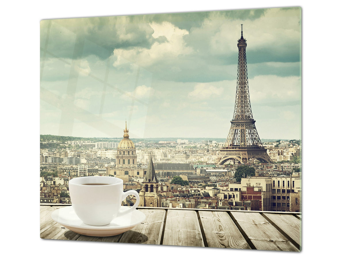 Glass Cutting Board and Worktop Saver 60D12: Coffee in Paris