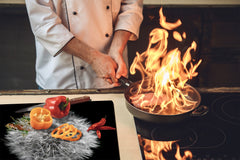 Glass Cutting Board and Worktop Saver D06 Flowers Series: Dandelion 3