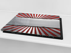 Tempered GLASS Kitchen Board D09 Other: Abstract Vertigo