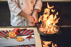 Tempered GLASS Kitchen Board D09 Other: Abstract Vertigo